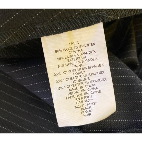 Vintage Bebe Black Pinstripe Bustier Cocktail‎ Dress Large Goth Pinup Sexy Y2K - Picture 6 of 7